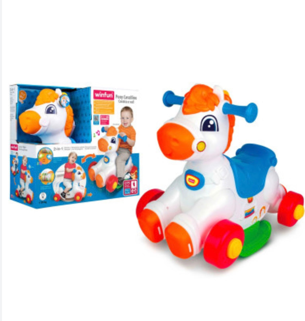 Winfun- cavalcabile cavallino 2in1 elettronico