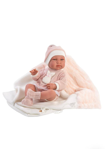 Llorens- Tutina per bambole 43cm con sacco porta enfant bianco