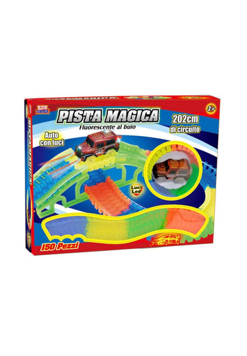 Pista magica fluorescente al buio