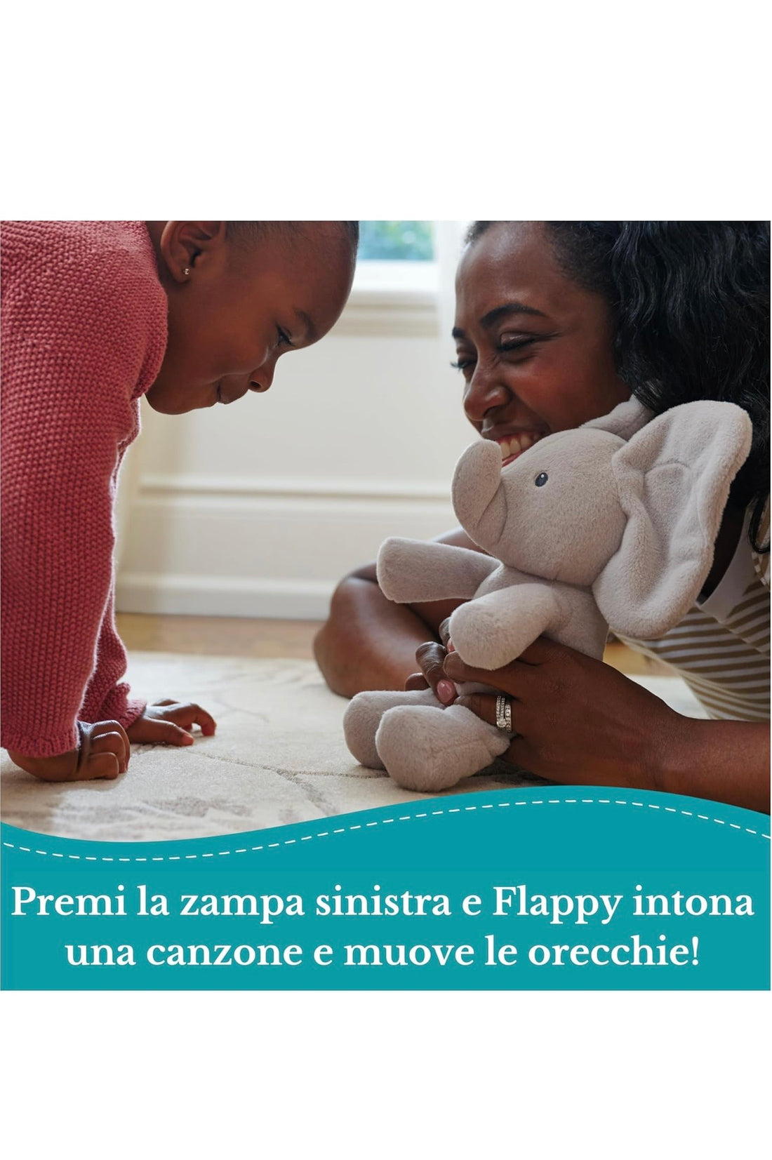 Gund- Flappy elefantino peluche interattivo