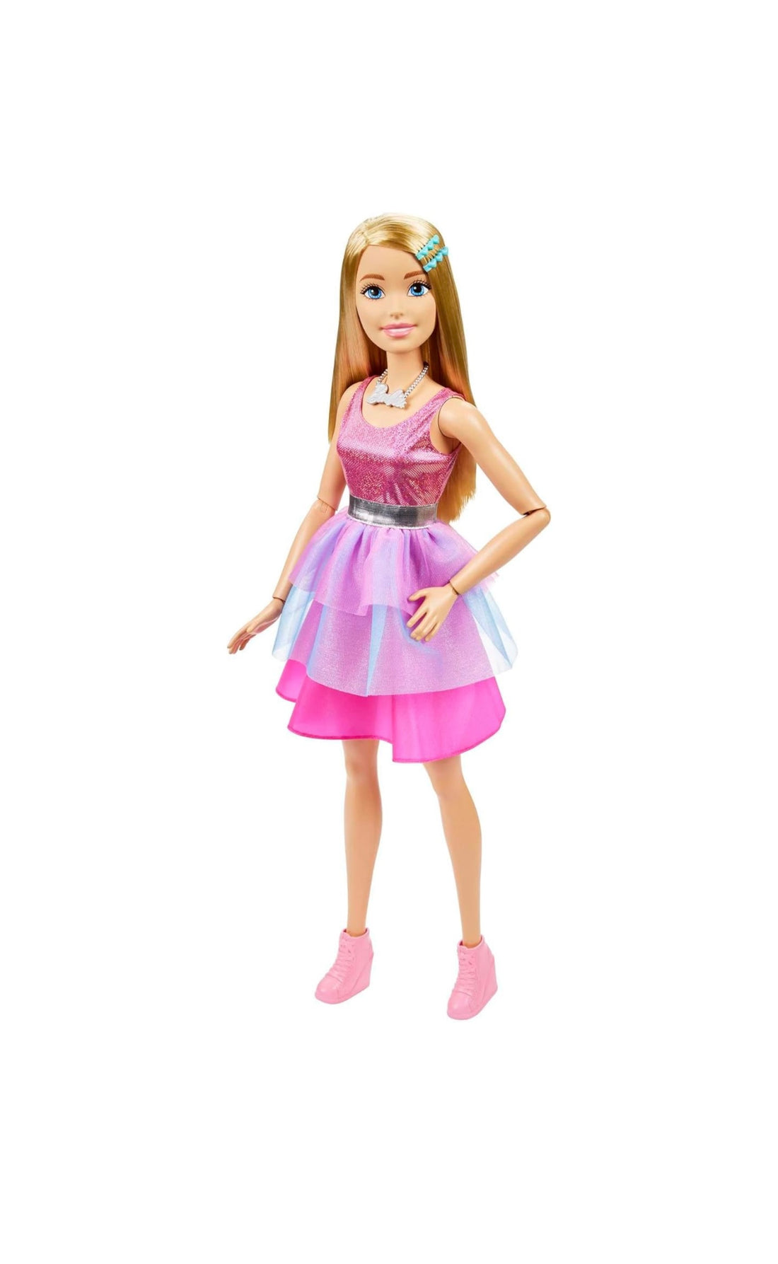 Barbie- bambola 71cm snodata abito scintillante