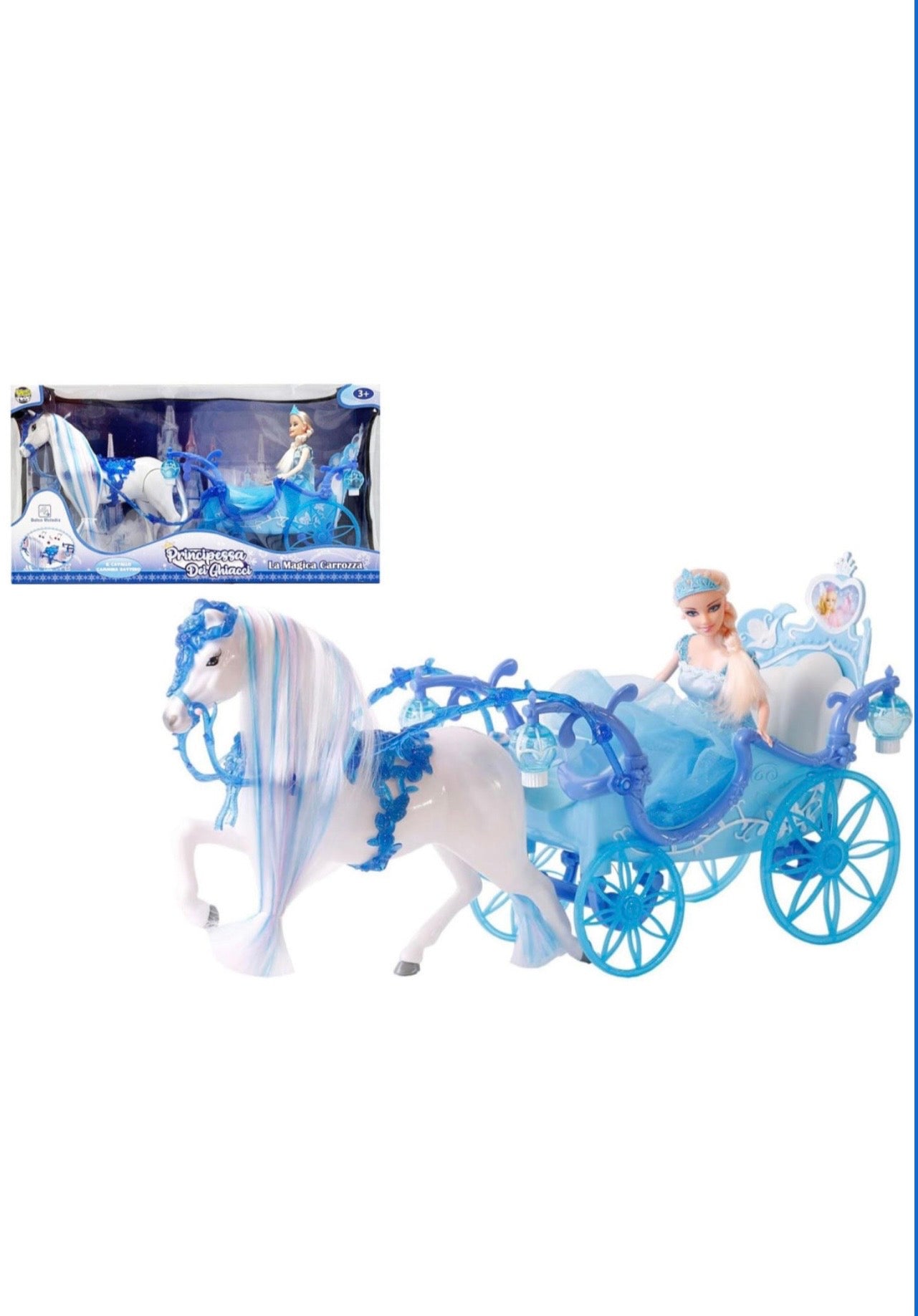 Principessa ghiaccio- con carrozza camminante con suoni