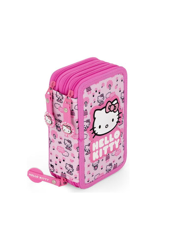 Hello Kitty- Astuccio 3 zip completo