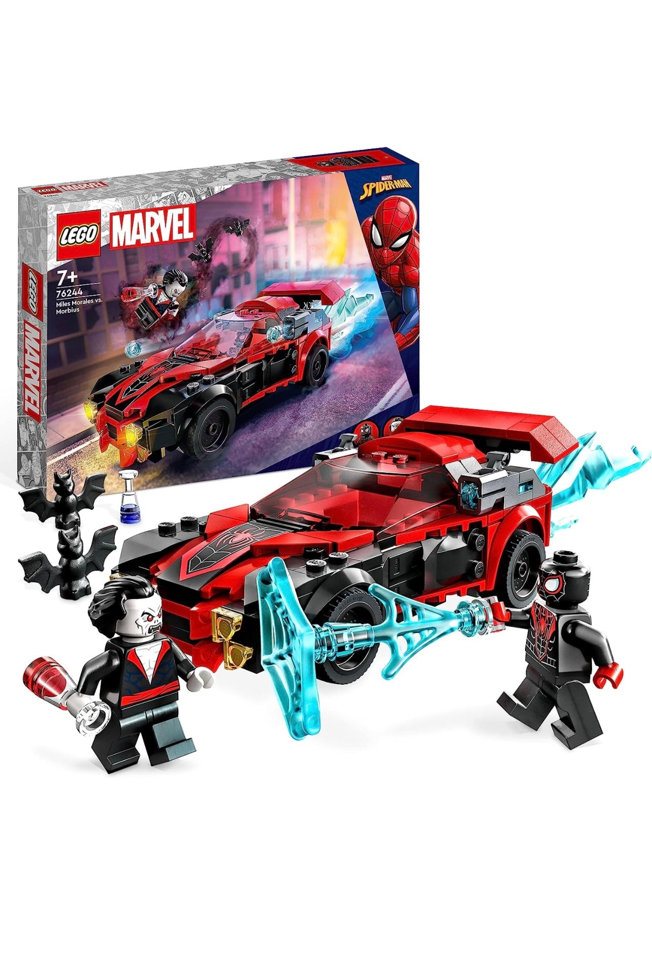 Lego- Marvel Miles Morales vs Morbius con macchina da corsa