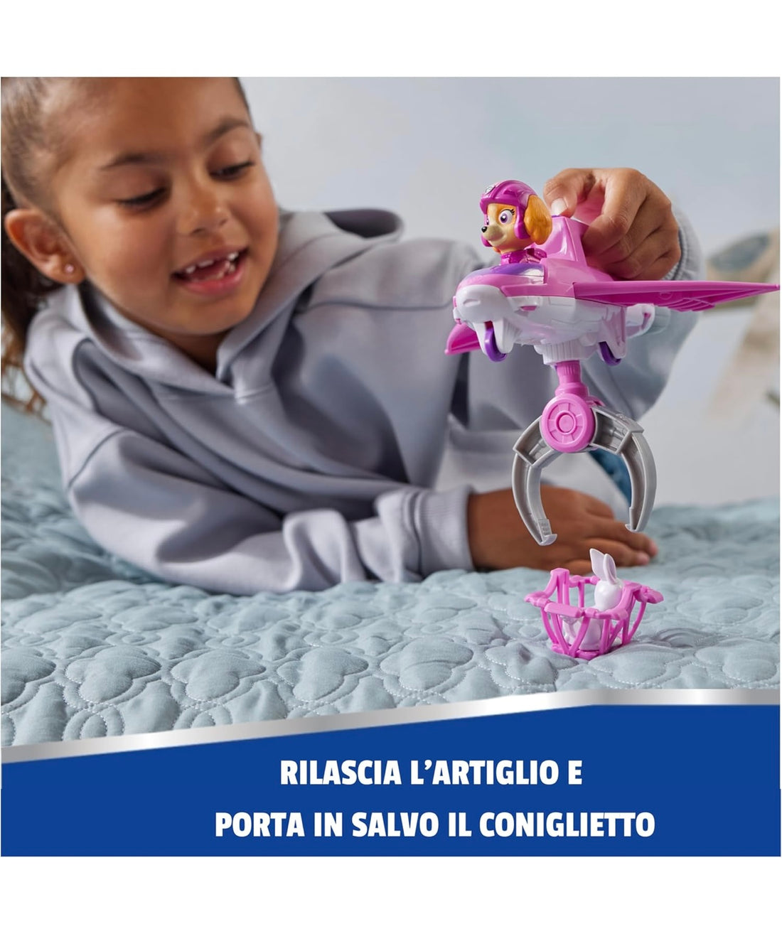 Paw Patrol- Air rescue Skye cesta salvataggio coniglietto