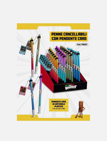 Brainrot- Penna gel cancellina con pendente card 2026/27