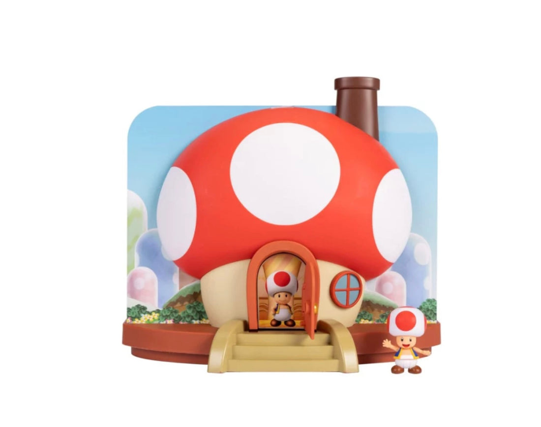 Super Mario- Casa fungo 4 funzioni interattive con Toad incluso