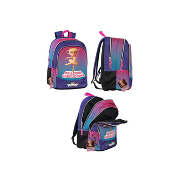 Brainrot- Zaino organizzato 3 zip Ballerina Cappuccina 2026/27