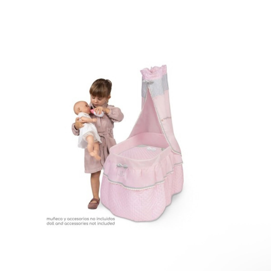 Sophie- Culla per bambole con lettino e ruote