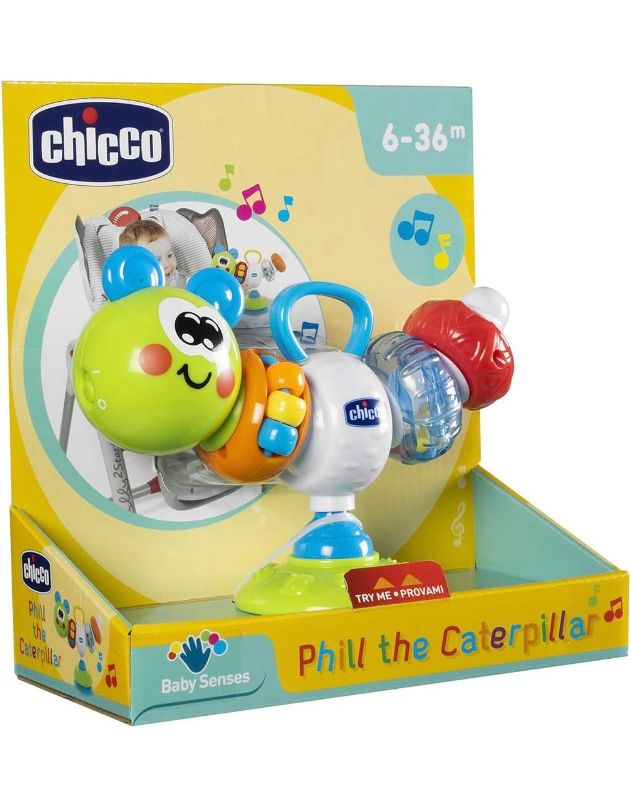 Chicco- bruchino biricchino con ventosa e musica