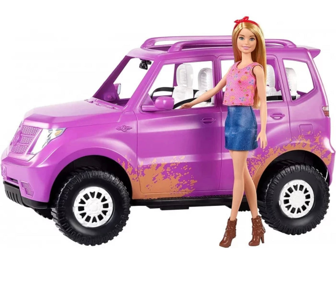 Barbie- play set Suv farm con bambola inclusa