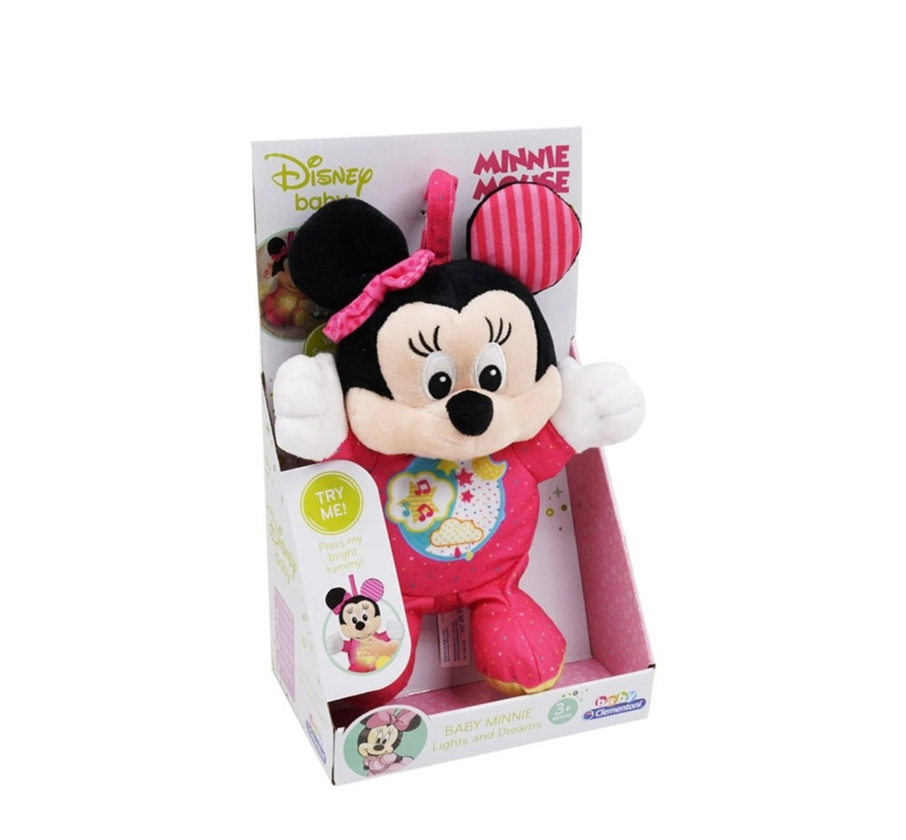 Baby Clementoni- Disney Minnie Mouse peluche interattivo luci e melodie