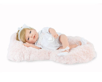Sweet Baby Star- Bambola realistica articolata 45cm corpo morbido con certificato nascita